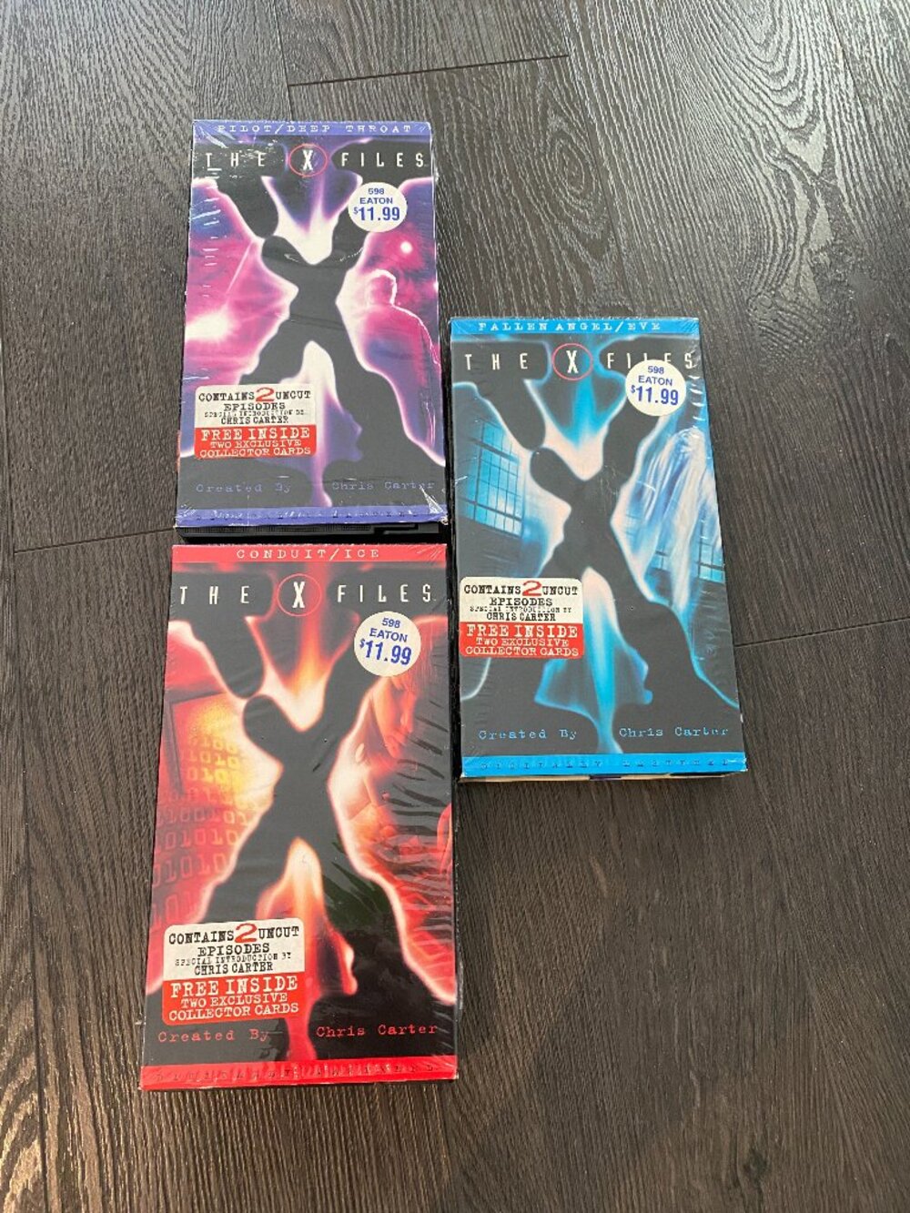 LOT OF 3 X-FILES VHS CASSETTES TV SCI-FI
